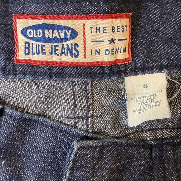 Old Navy Women's 8 Vintage Y2K Wide-Leg Metallic Denim Trousers - Picture 10 of 13